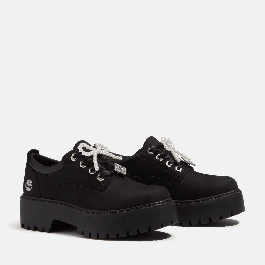 Womens Stone Street Platform Shoe TBL Black NubuckCharms ALT4
