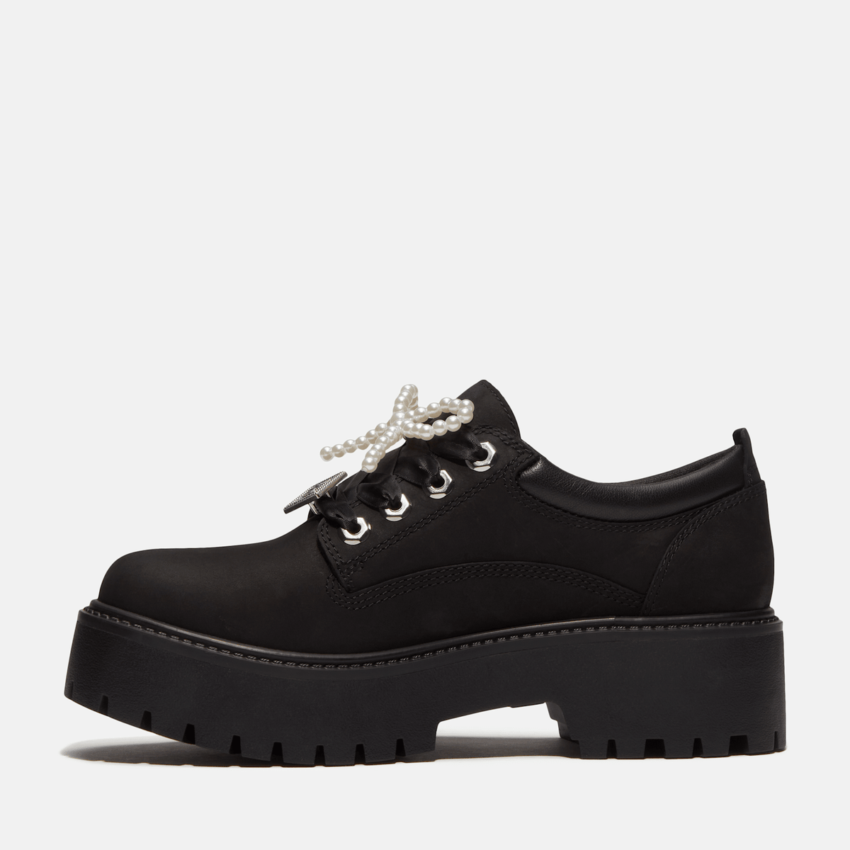 Womens Stone Street Platform Shoe TBL Black NubuckCharms ALT6