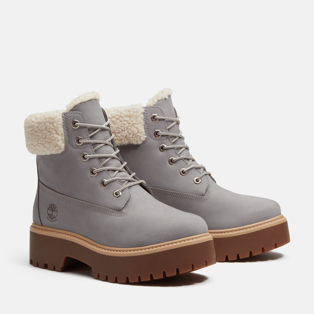 Womens Stone Street Platform WarmLined Waterproof Boot TBL Medium Grey Nubuck ALT4