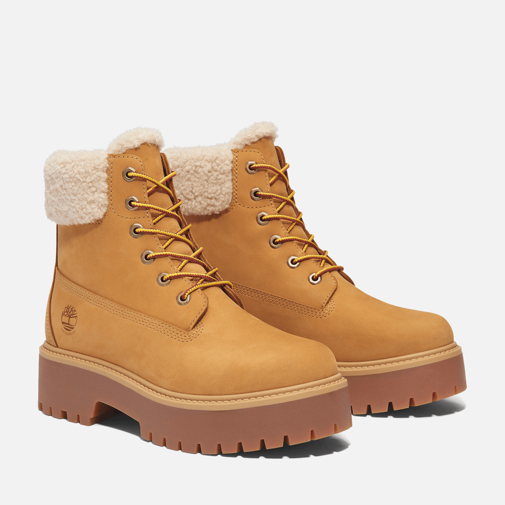 Womens Stone Street WarmLined Waterproof Platform Boot TBL Wheat Nubuck ALT4