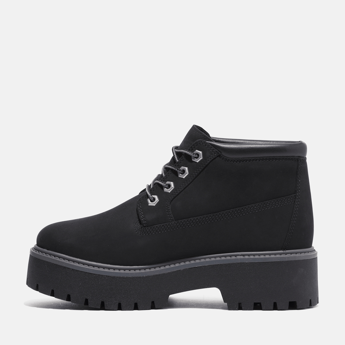 Womens Stone Street Waterproof Platform Chukka TBL Black Nubuck ALT6