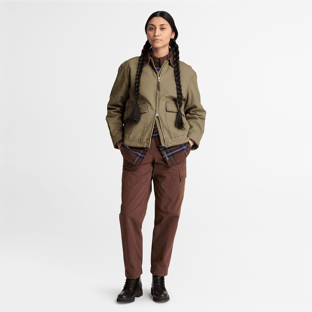 Womens Strafford Washed Canvas Jacket 20 TBL Dark Olive ALT2