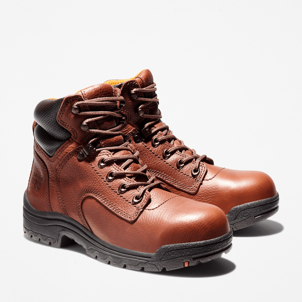 Womens TiTAN 6 Alloy Toe Work Boot TBL Brown ALT4