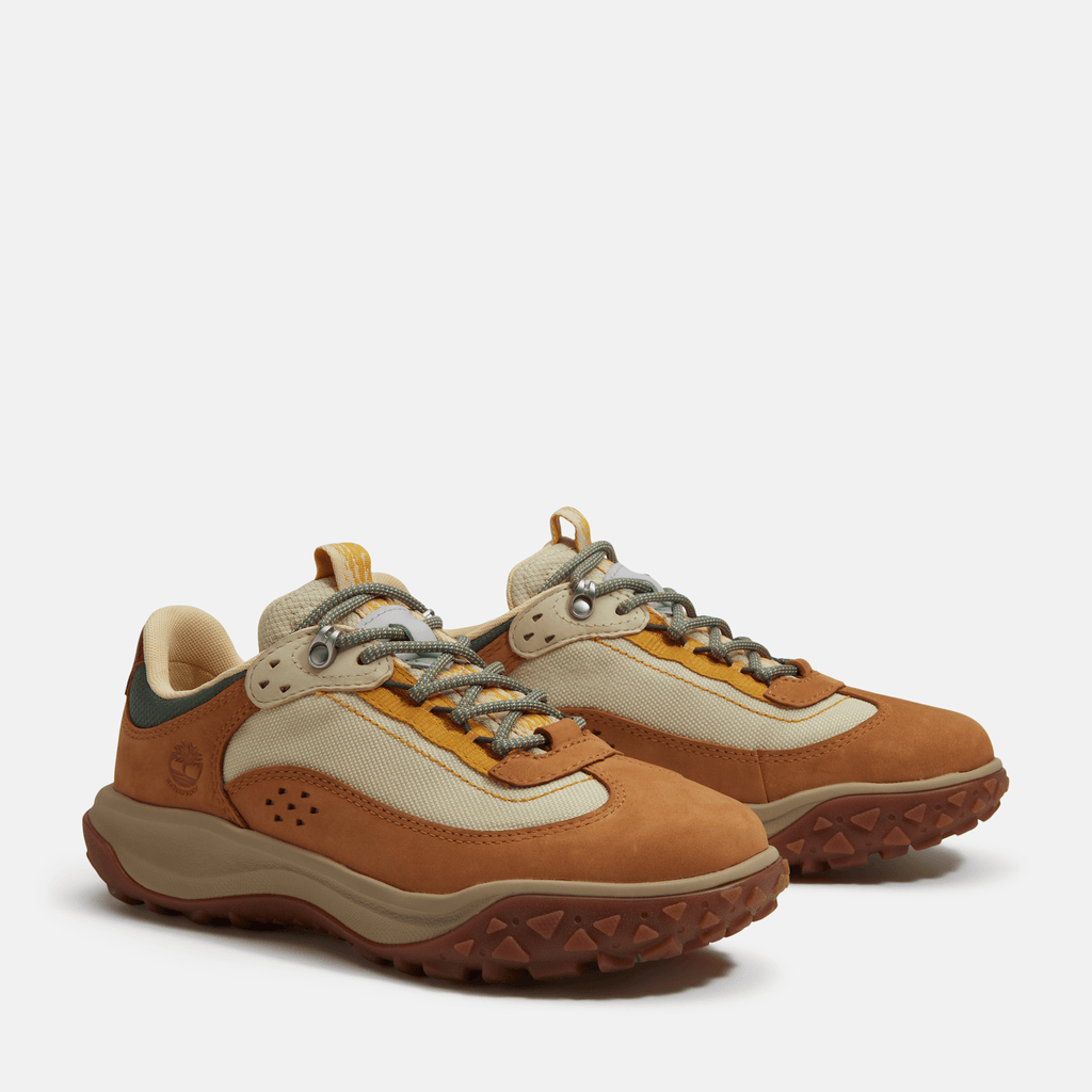 Womens TimberCush Motion 7 Waterproof Sneaker TBL Wheat Nubuck ALT4
