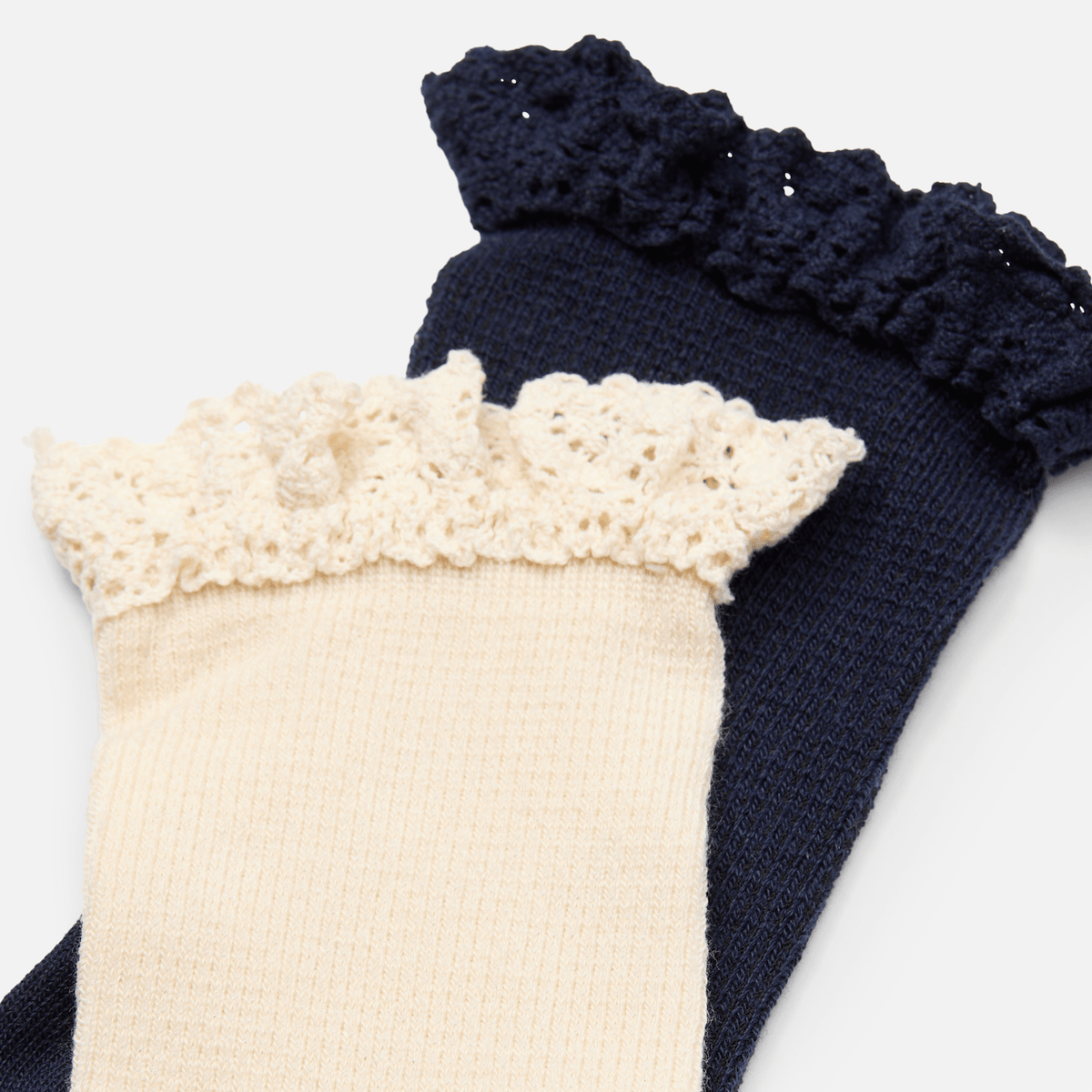 Womens Timberland 2Pack Ruffle Low Crew Sock TBL Light Tan ALT1