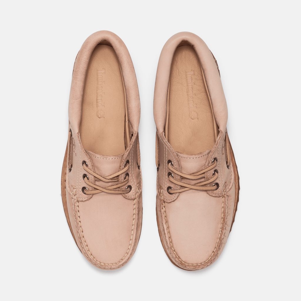 Womens Timberland Authentic 3Eye Boat Shoe TBL Light Pink FullGrain ALT2