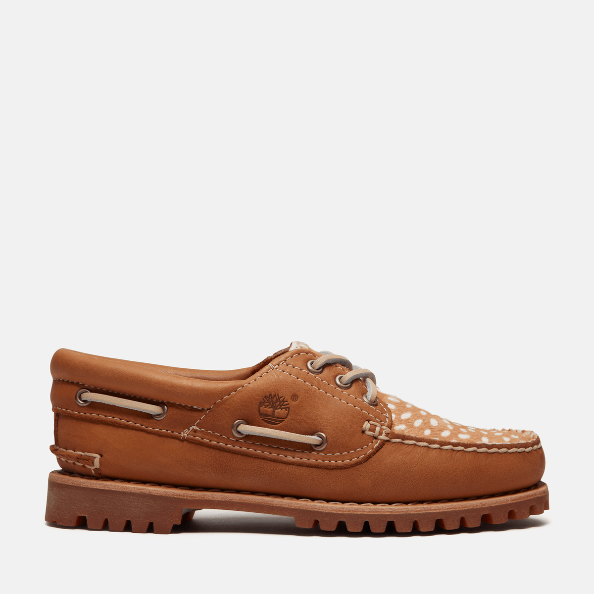 Womens Timberland Authentic 3Eye Boat Shoe TBL Medium Brown FullGrainNatural HERO