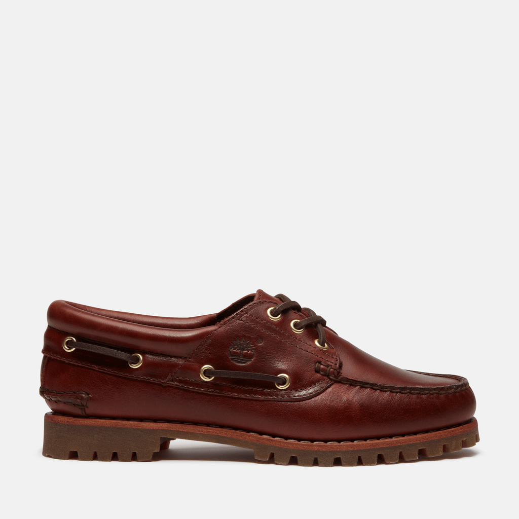 Womens Timberland Authentic 3Eye Boat Shoe TBL Rootbeer HERO