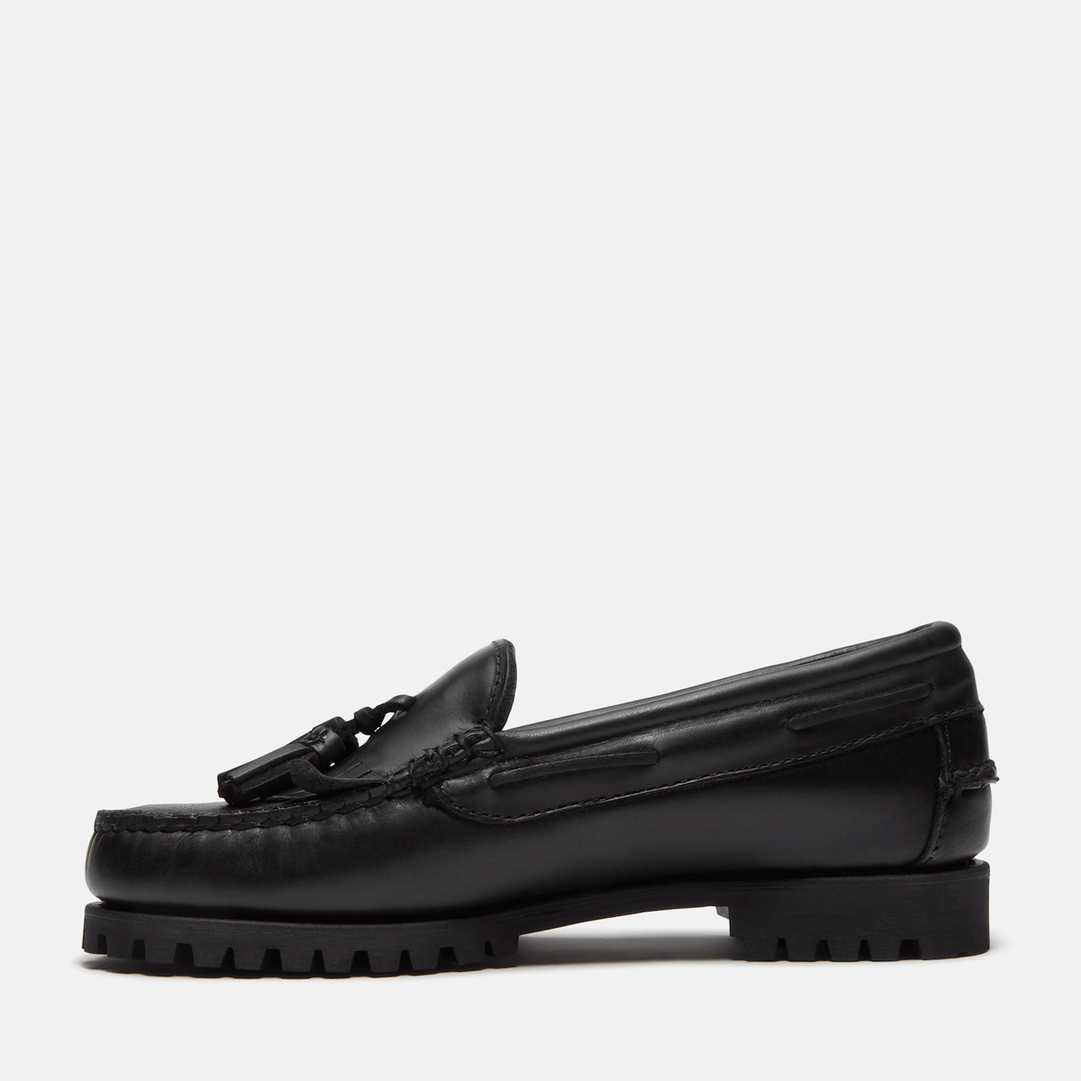 Womens Timberland Authentic Kiltie Loafer TBL Black FullGrain ALT6