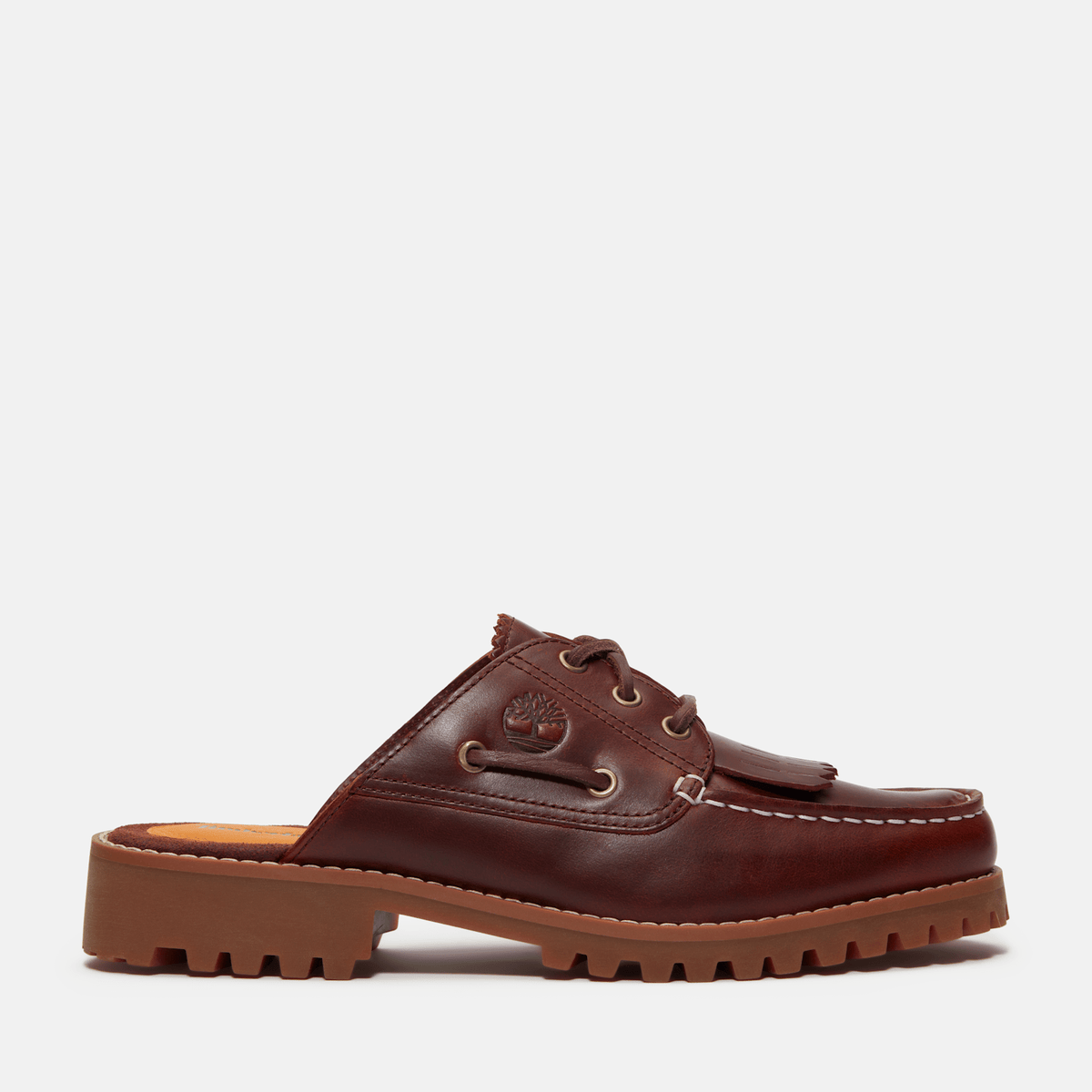 Womens Timberland Authentic Mule TBL Burgundy FullGrain HERO