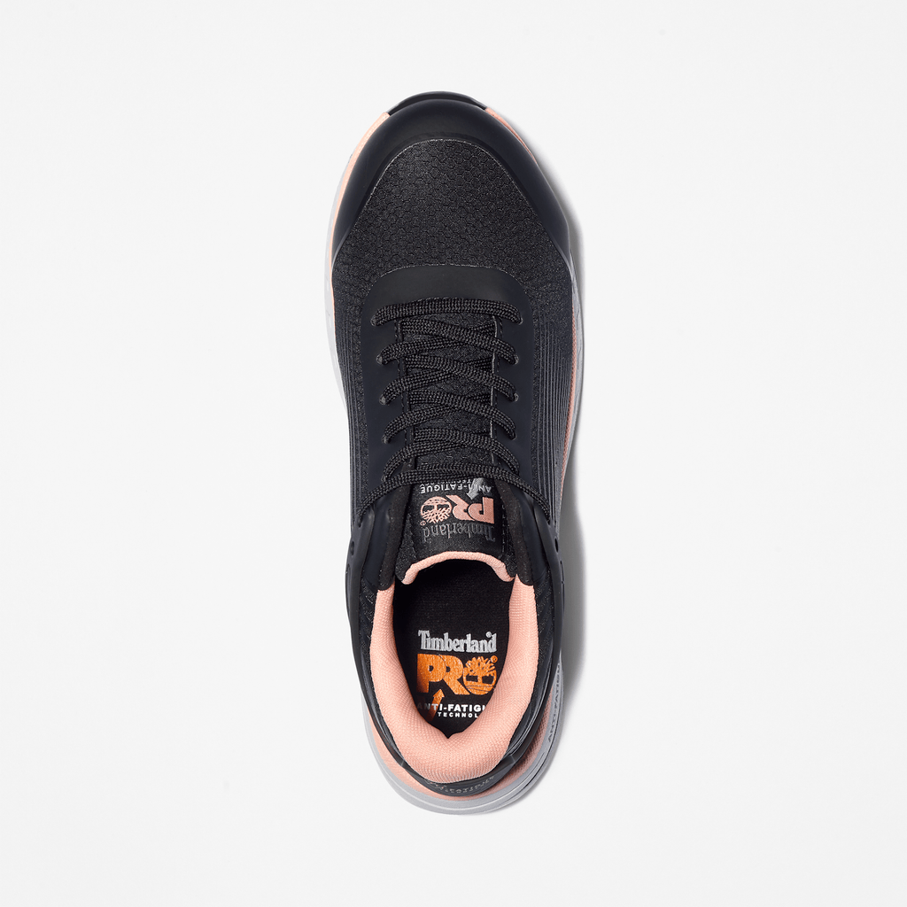 Womens Timberland PRO Drivetrain CompToe Work Sneaker TBL BlackPink ALT2