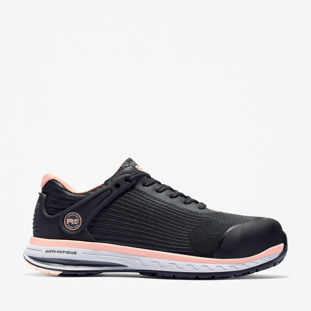 Womens Timberland PRO Drivetrain CompToe Work Sneaker TBL BlackPink HERO
