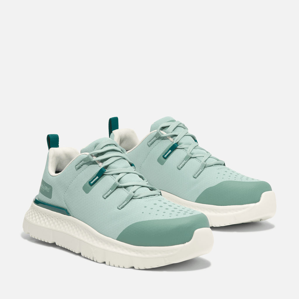 Womens Timberland PRO Intercept Athletic SteelToe Work Sneaker TBL Sage GreenWhite ALT4
