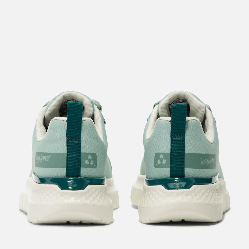 Womens Timberland PRO Intercept Athletic SteelToe Work Sneaker TBL Sage GreenWhite ALT5