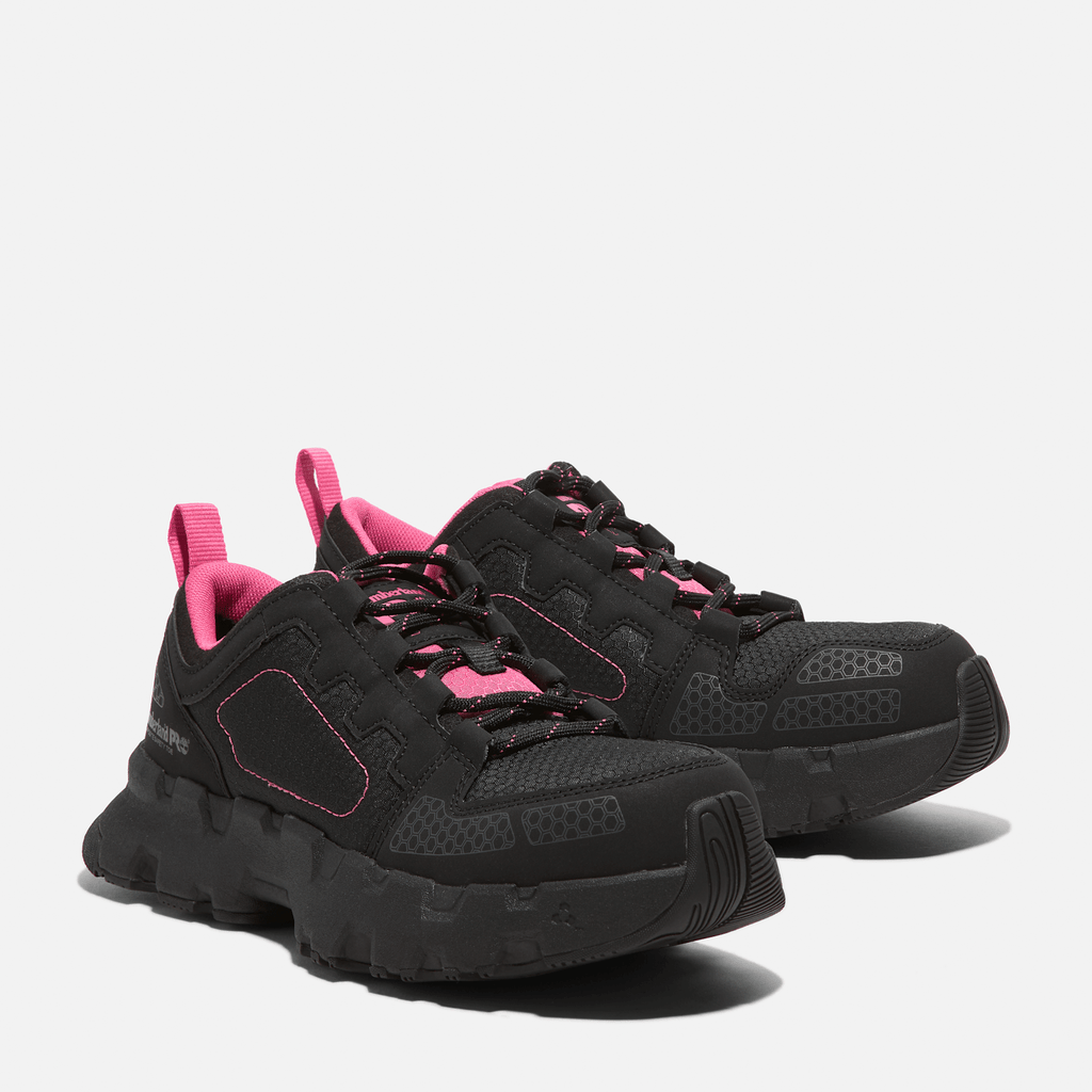 Womens Timberland PRO Powertrain EV Composite Toe Work Sneaker TBL BlackPink ALT4