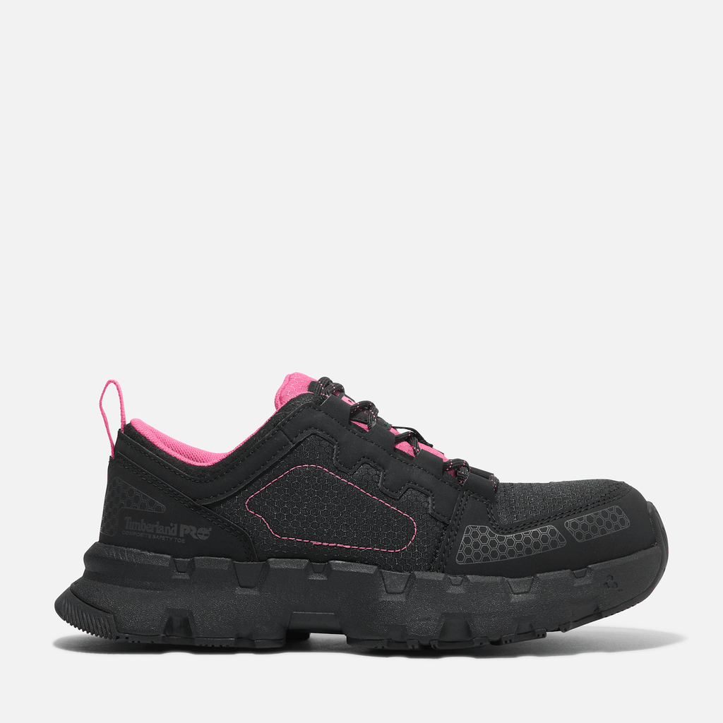 Womens Timberland PRO Powertrain EV Composite Toe Work Sneaker TBL BlackPink HERO