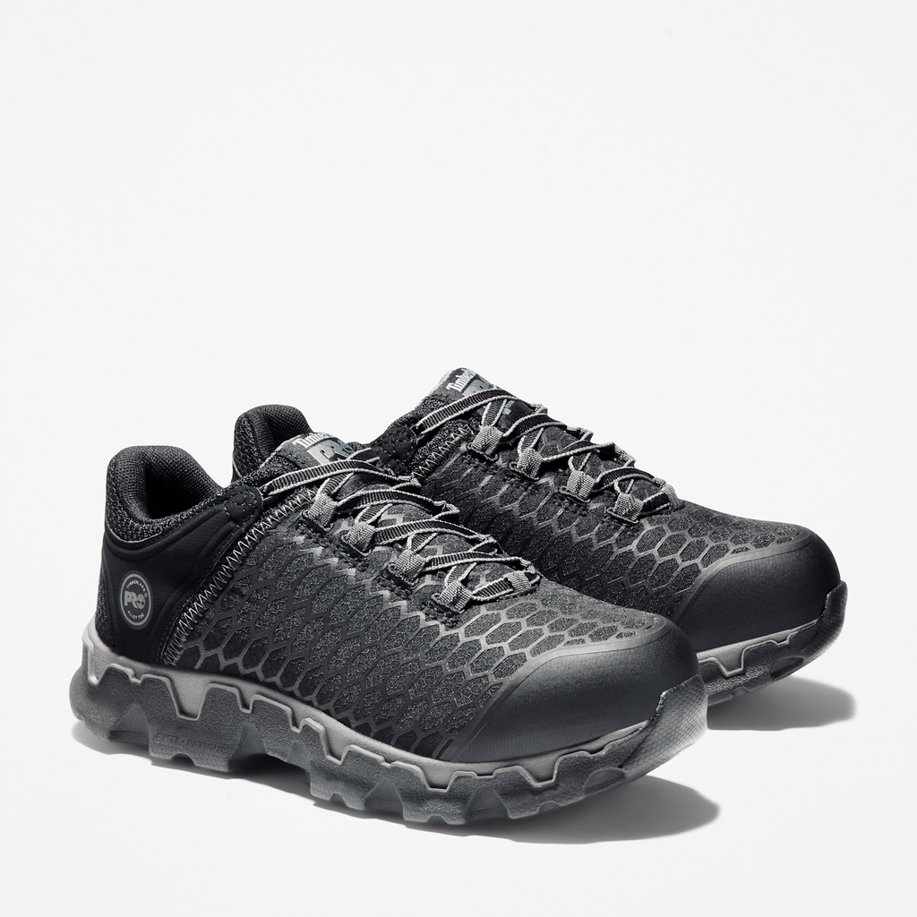 Womens Timberland PRO Powertrain Sport Alloy Toe Work Sneaker TBL Black ALT4