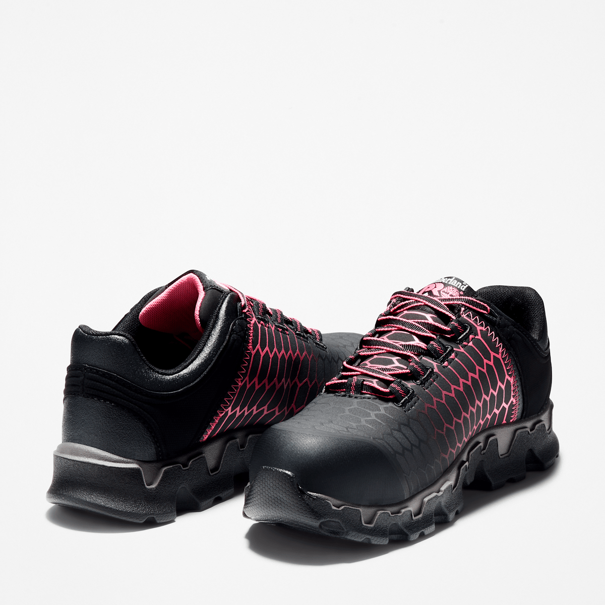 Womens Timberland PRO Powertrain Sport Alloy Toe Work Sneaker TBL BlackPink ALT5