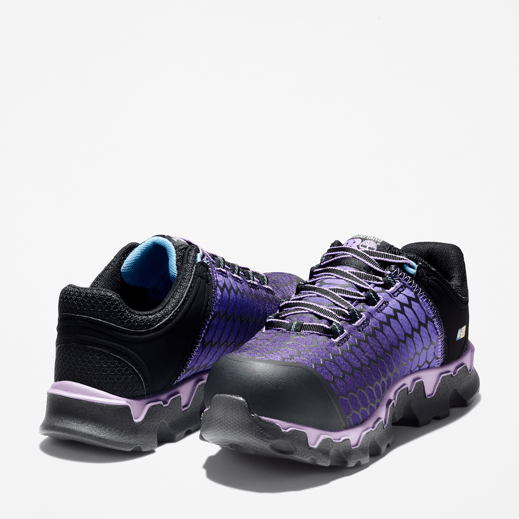 Womens Timberland PRO Powertrain Sport Alloy Toe Work Sneaker TBL BlackPurple ALT5