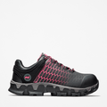 Womens Timberland PRO Powertrain Sport Alloy Toe Work Sneaker TBL BlackPink HERO