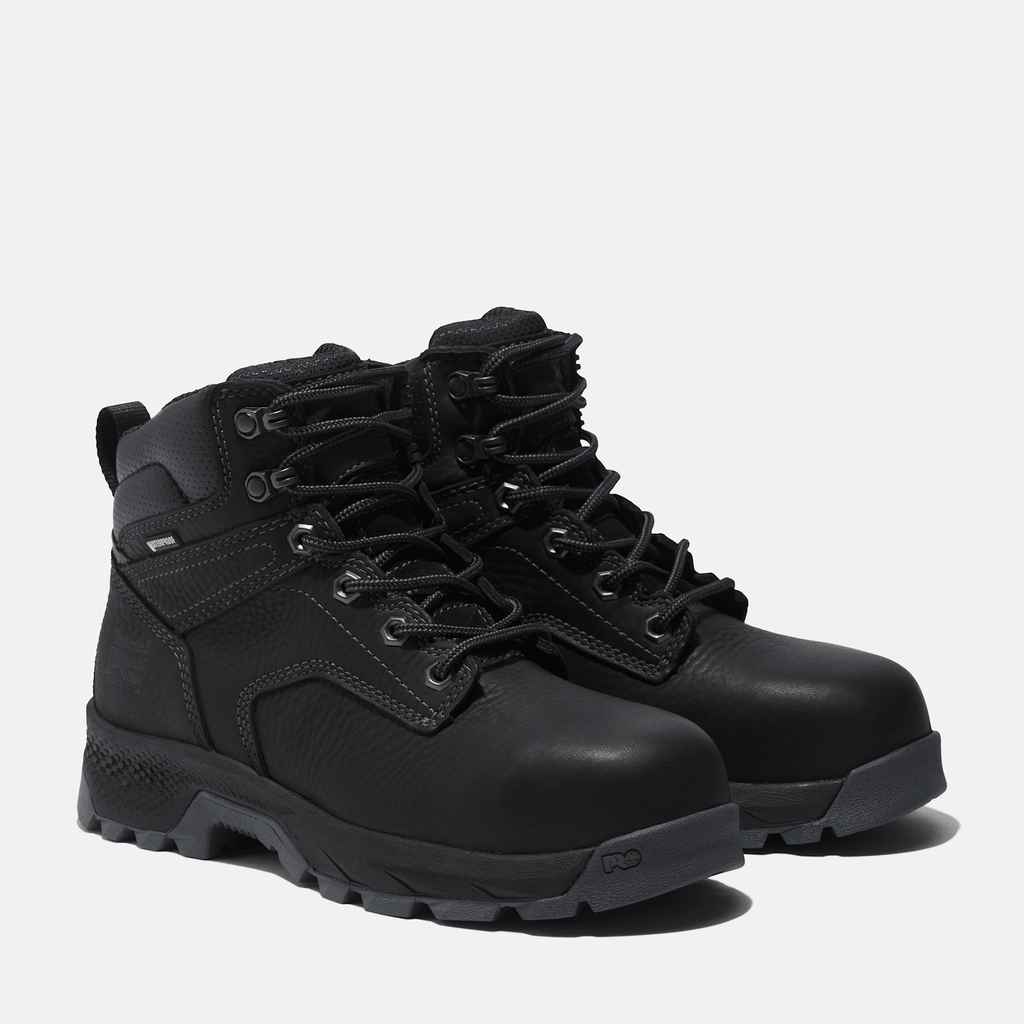 Womens Timberland PRO TiTAN EV 6 Waterproof CompToe Work Boot TBL BlackGrey ALT4