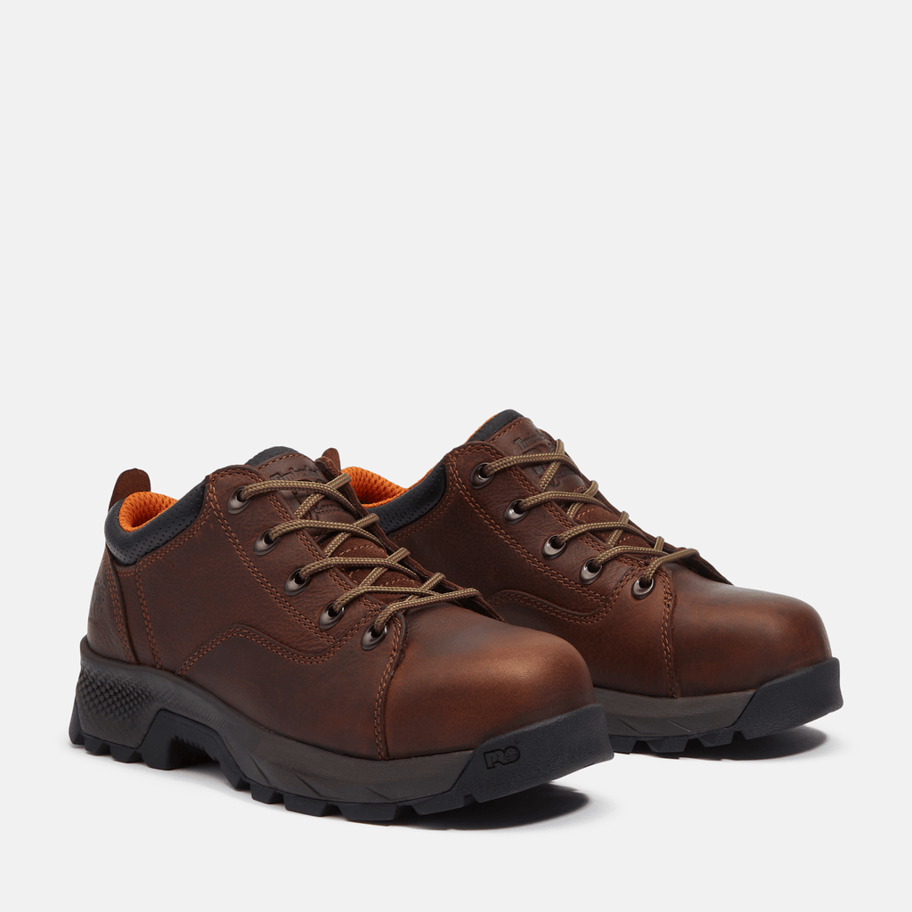 Womens Timberland PRO TiTAN EV Oxford CompToe EH Work Boot TBL Medium Brown FullGrain ALT4