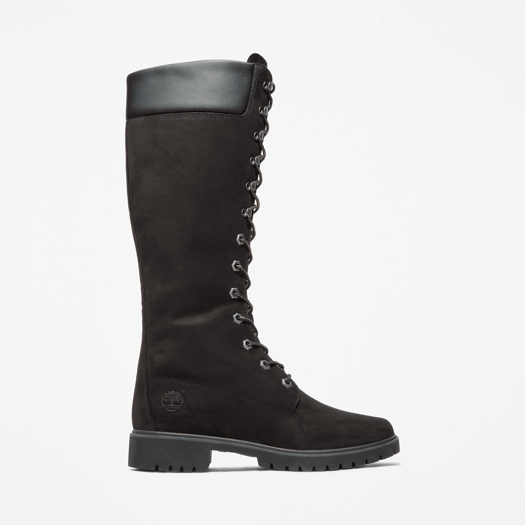 Womens Timberland Premium 14Inch Waterproof Boot TBL Black Nubuck HERO