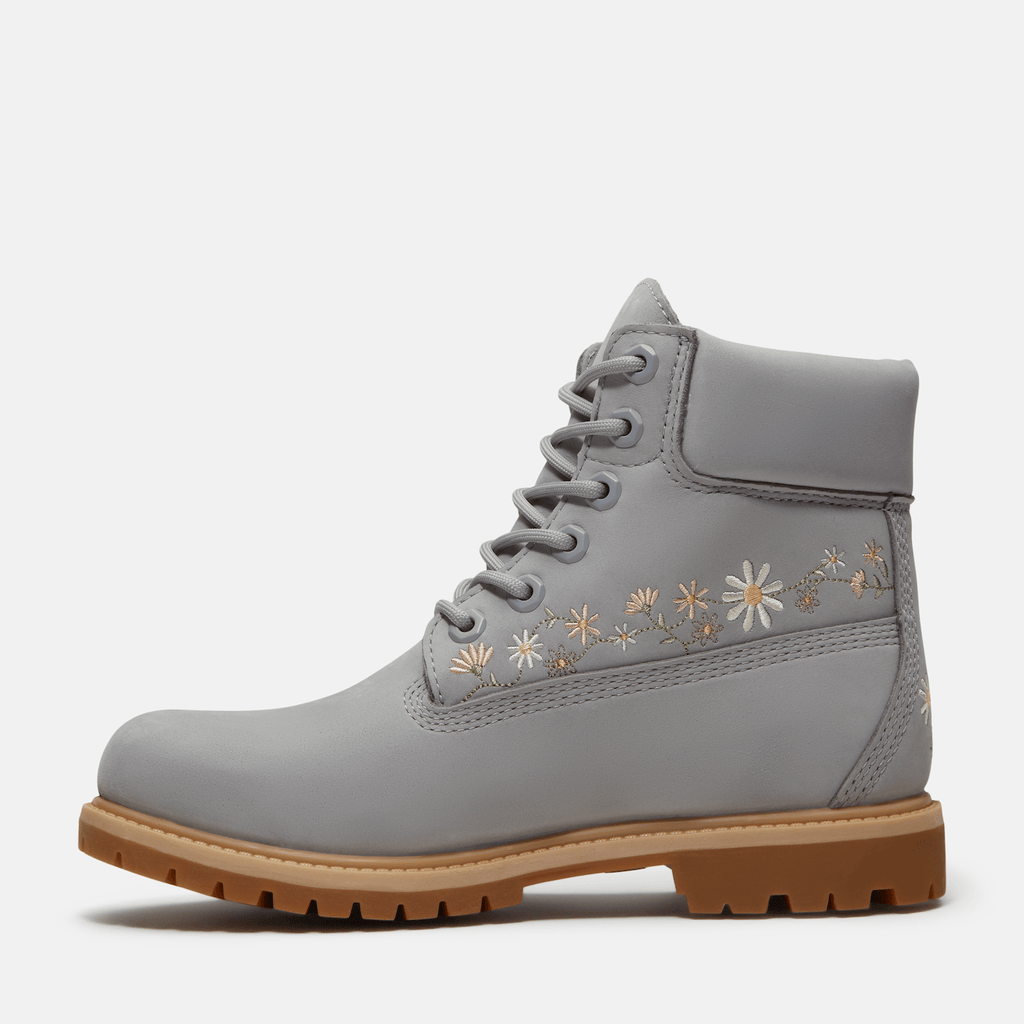 Womens Timberland Premium 6Inch Waterproof Boot TBL Light Grey Nubuck ALT6