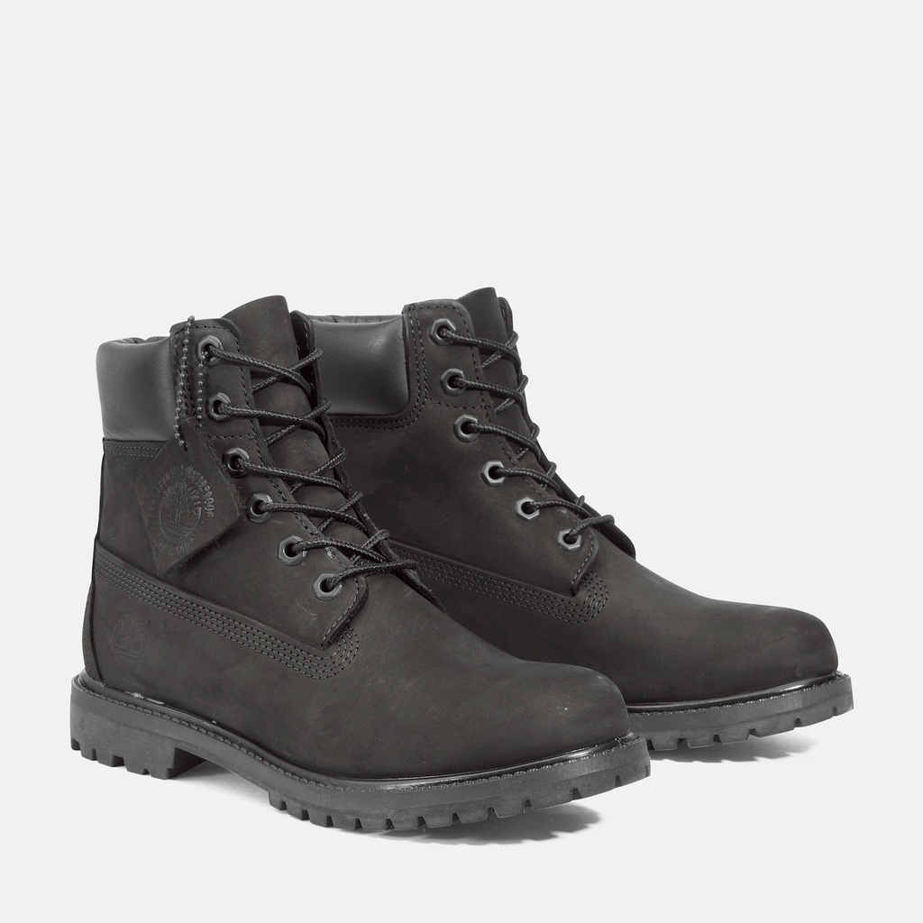 Womens Timberland Premium 6Inch Waterproof Boot TBL Black Nubuck ALT4