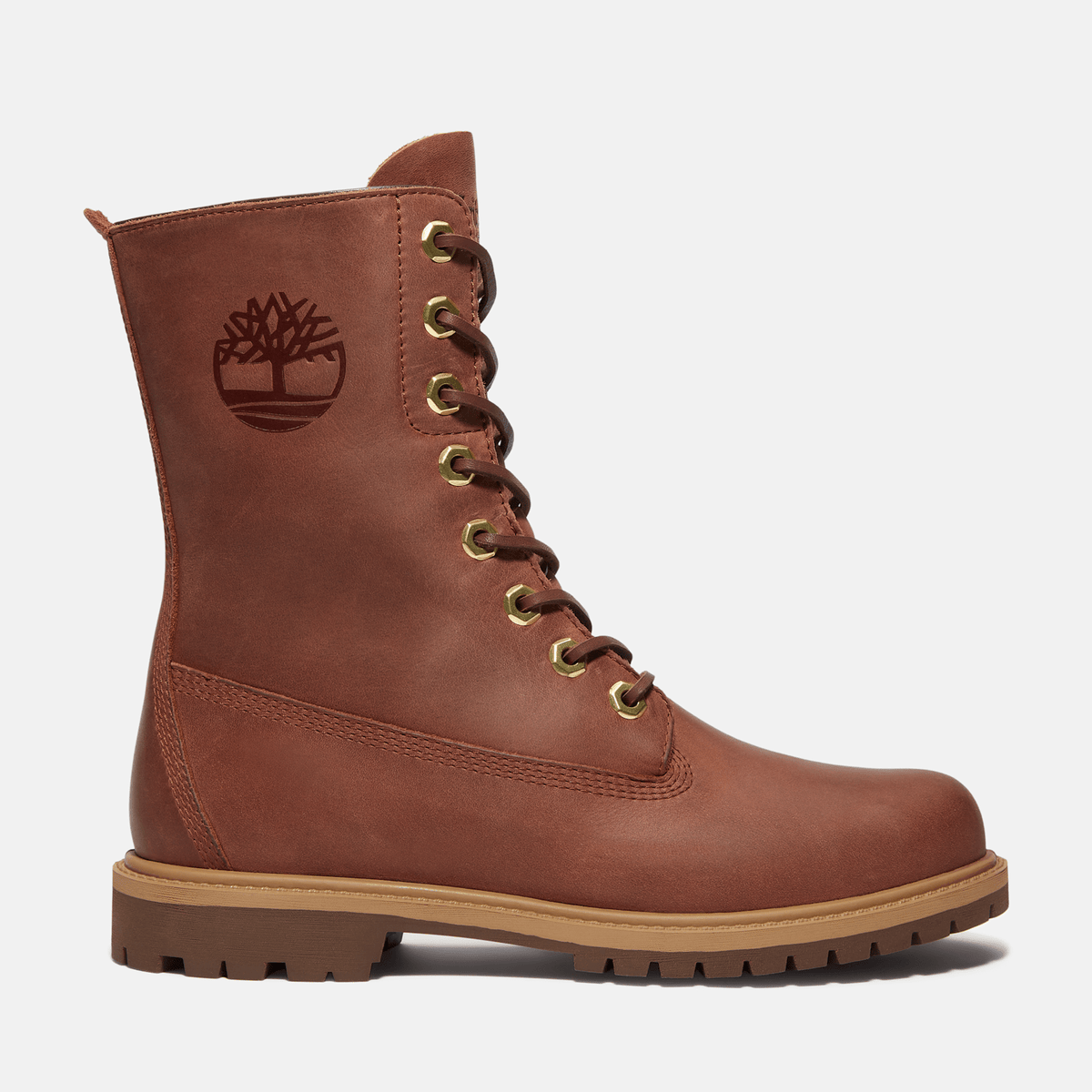 Womens Timberland Premium 8Inch Waterproof Boot TBL Brown FullGrain HERO