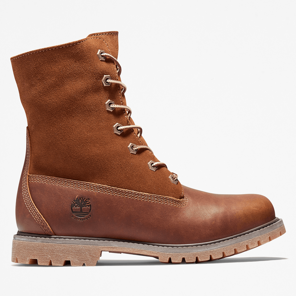 Womens Timberland WarmLined Waterproof RollTop Boot TBL Dark Brown FullGrain ALT2