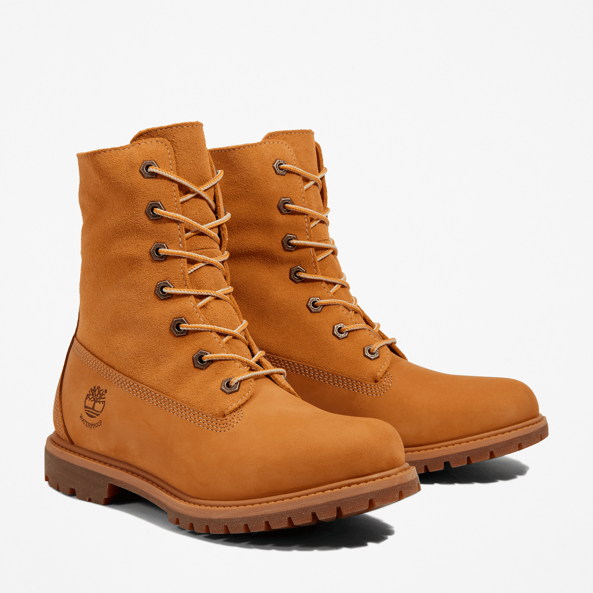 Womens Timberland WarmLined Waterproof RollTop Boot TBL Wheat Nubuck ALT4
