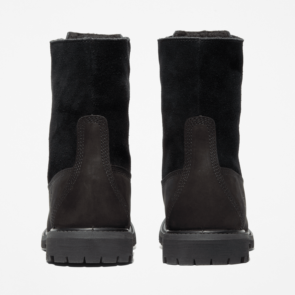 Womens Timberland WarmLined Waterproof RollTop Boot TBL Black Nubuck ALT5