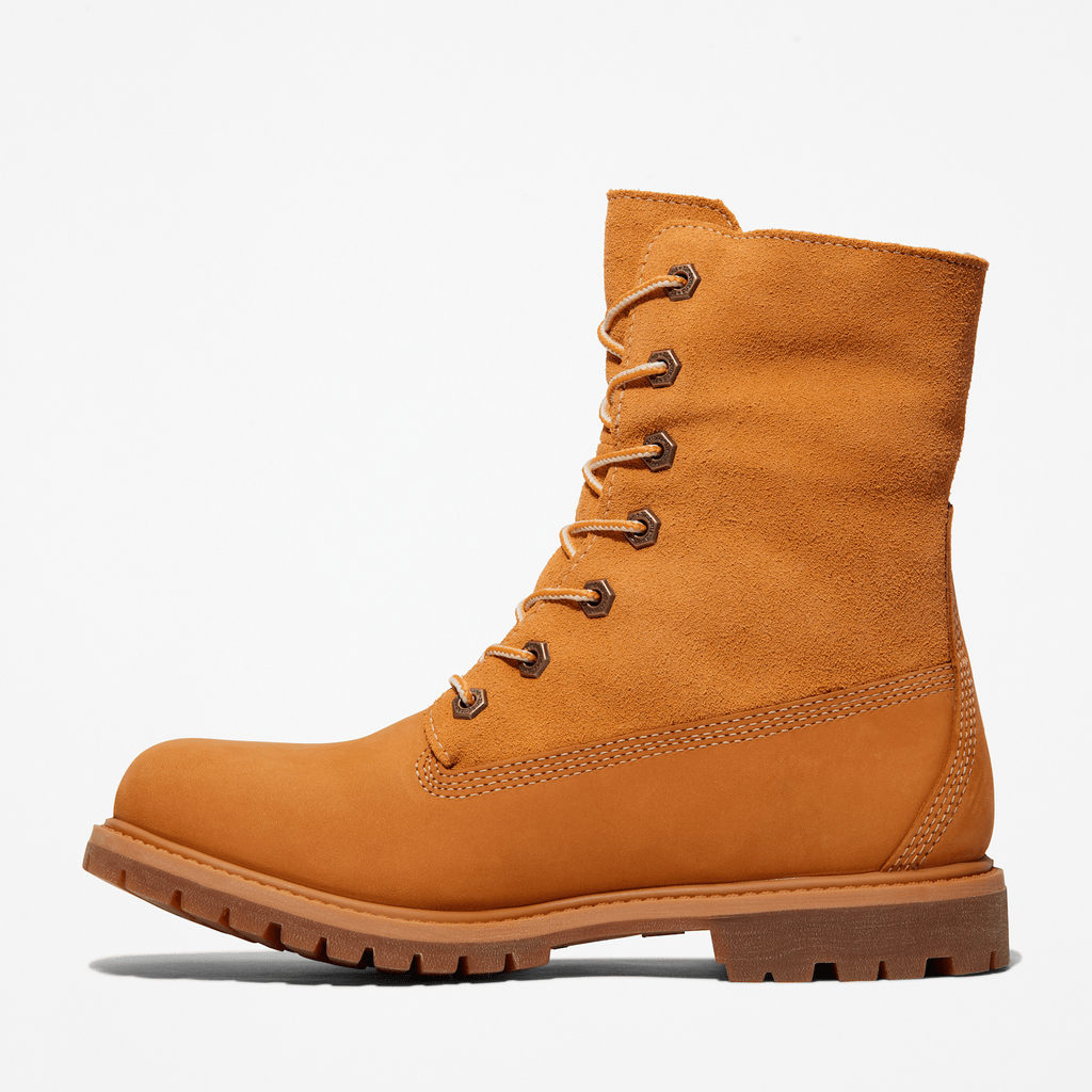 Womens Timberland WarmLined Waterproof RollTop Boot TBL Wheat Nubuck ALT6