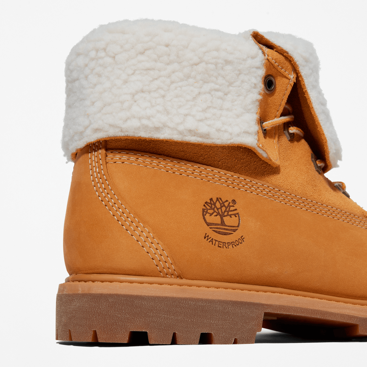 Womens Timberland WarmLined Waterproof RollTop Boot TBL Wheat Nubuck ALT7