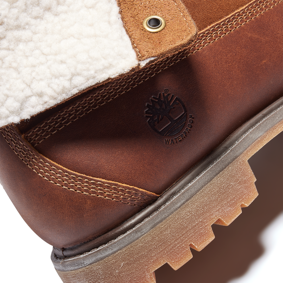 Womens Timberland WarmLined Waterproof RollTop Boot TBL Dark Brown FullGrain ALT8