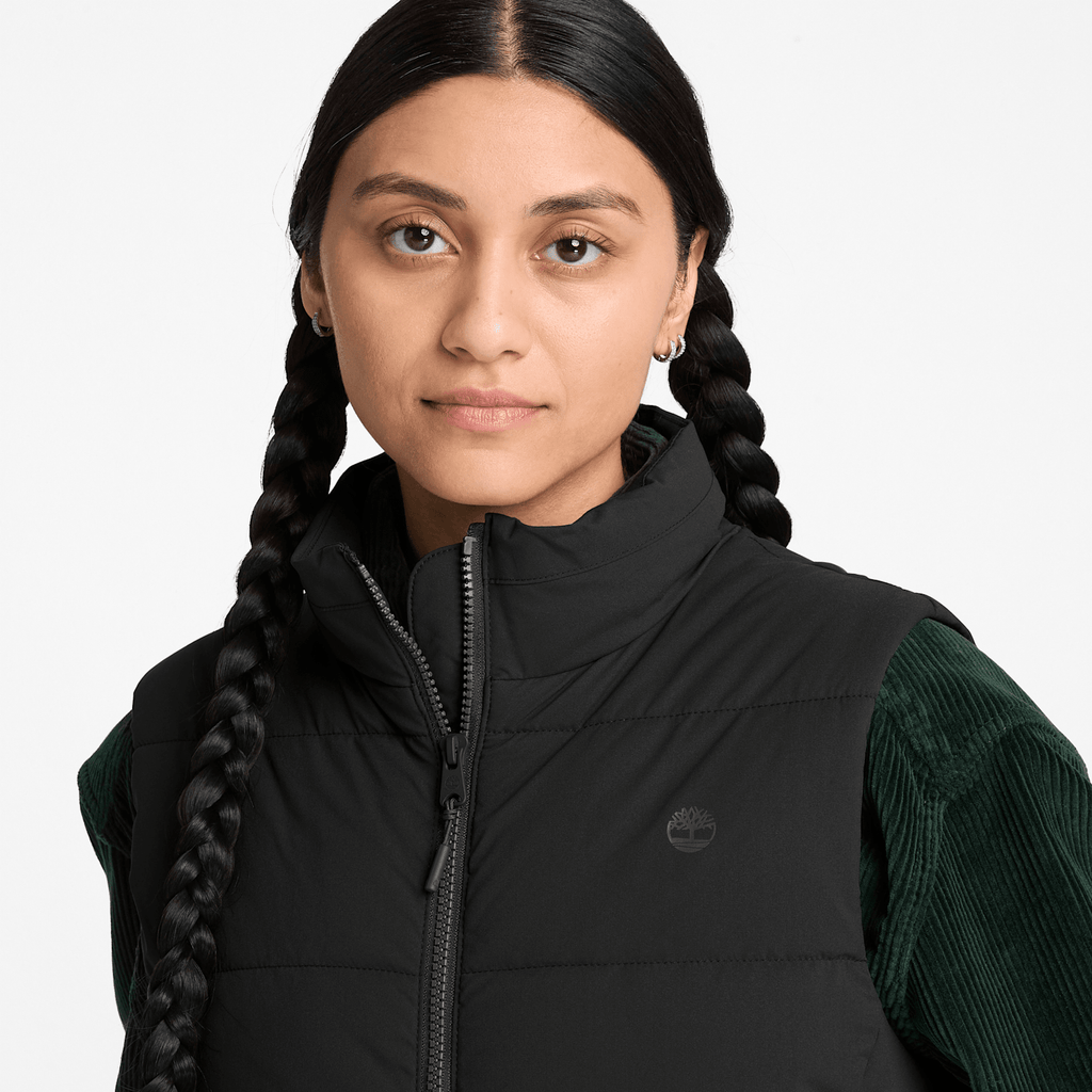 Womens Water Repellent Puffer Vest TBL Black ALT3