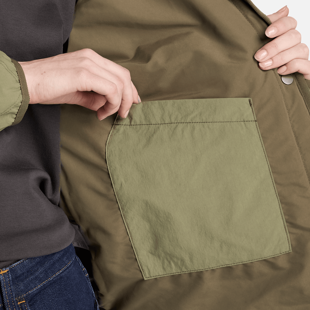 Womens Water Repellent Quilted Jacket TBL Deep Lichen Green ALT3