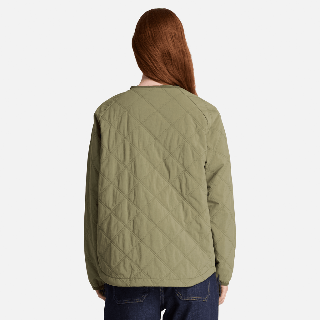 Womens Water Repellent Quilted Jacket TBL Deep Lichen Green ALT8