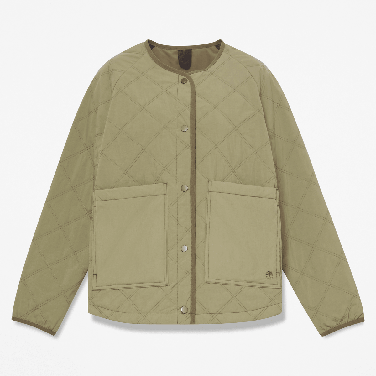 Womens Water Repellent Quilted Jacket TBL Deep Lichen Green HERO