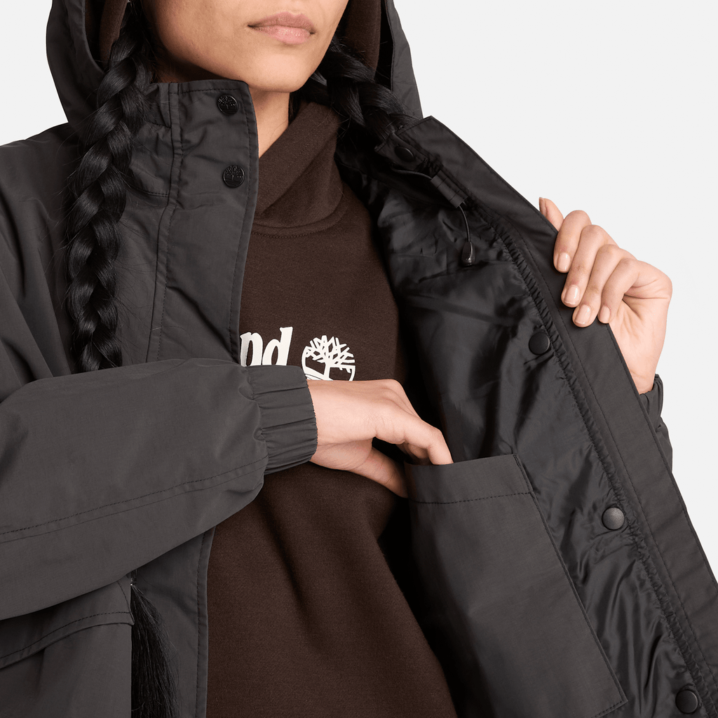 Womens Waterproof Shell Jacket TBL Vintage Black ALT4
