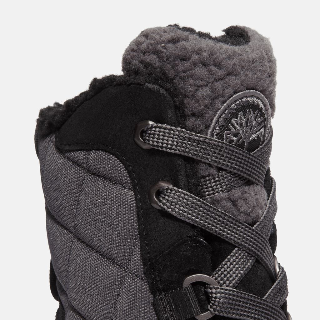 Womens White Ledge Tall Waterproof Snow Boot TBL Black Suede ALT7