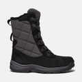 Womens White Ledge Tall Waterproof Snow Boot TBL Black Suede HERO