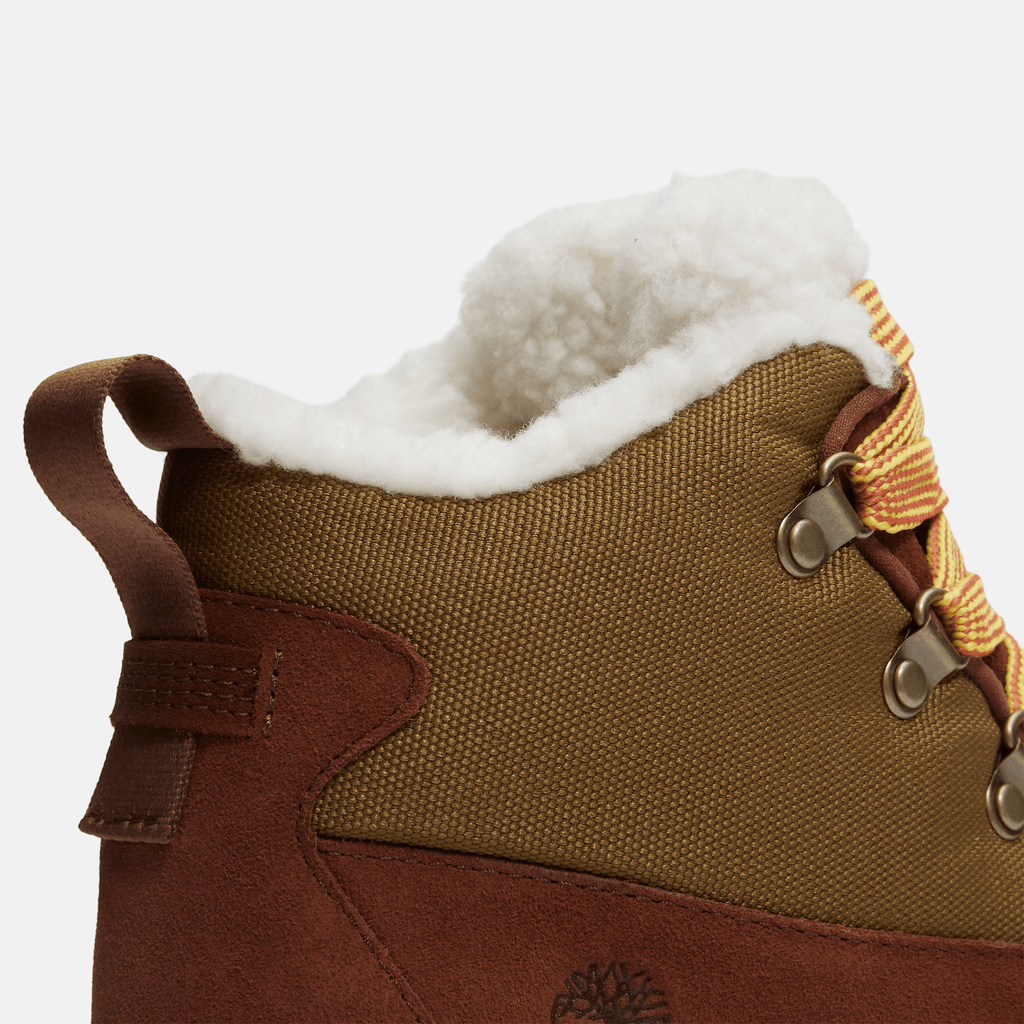 Womens White Ledge Waterproof Snow Boot TBL Brown SuedeGold ALT7