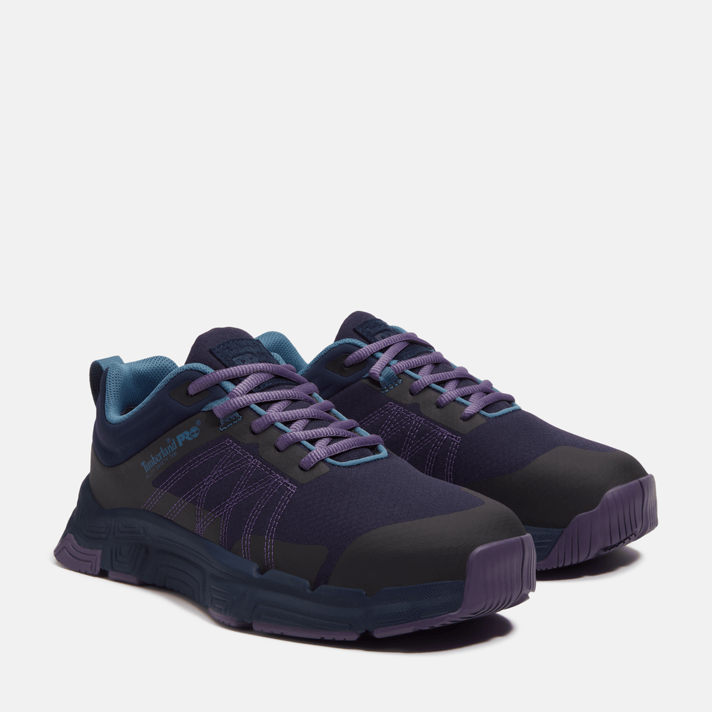 Womens XR1 Dynamic Natural Fit Alloy Toe Work Sneaker TBL Blue RipstopPurple ALT4