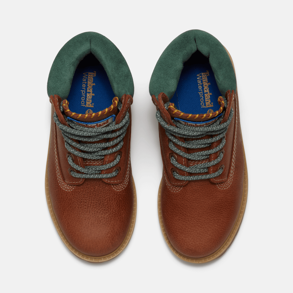 Youth Timberland Premium 6Inch Waterproof Boot TBL Rust FullGrain ALT2