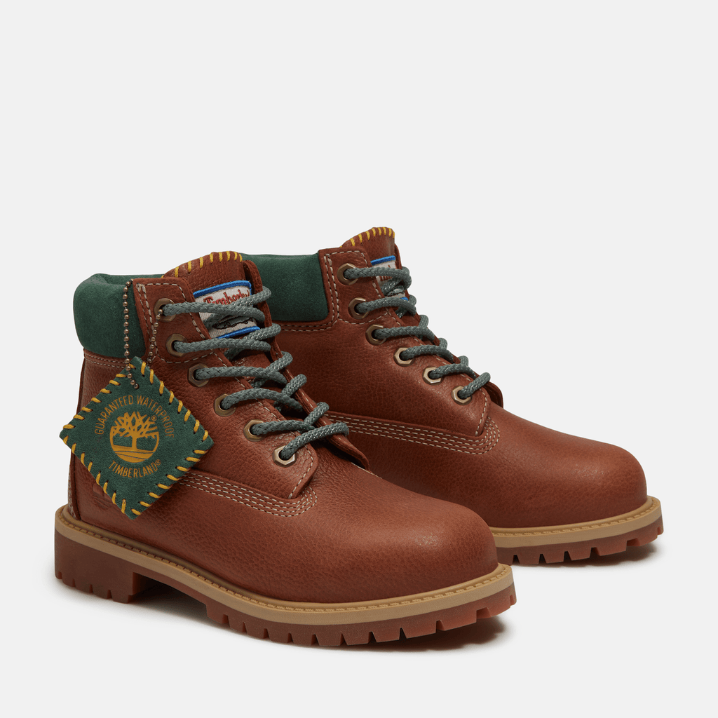 Youth Timberland Premium 6Inch Waterproof Boot TBL Rust FullGrain ALT4