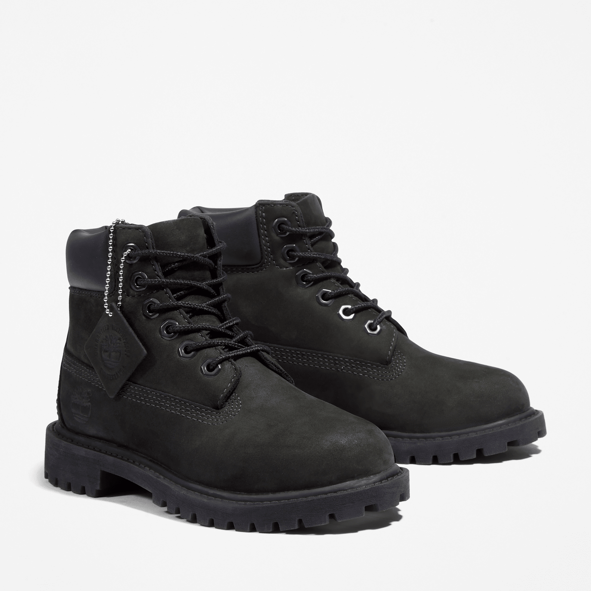 Youth Timberland Premium 6Inch Waterproof Boot TBL Black ALT4