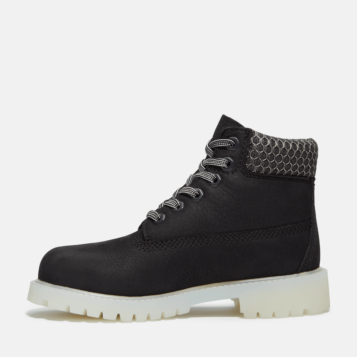 Youth Timberland Premium 6Inch Waterproof Boot TBL Black Nubuck ALT6