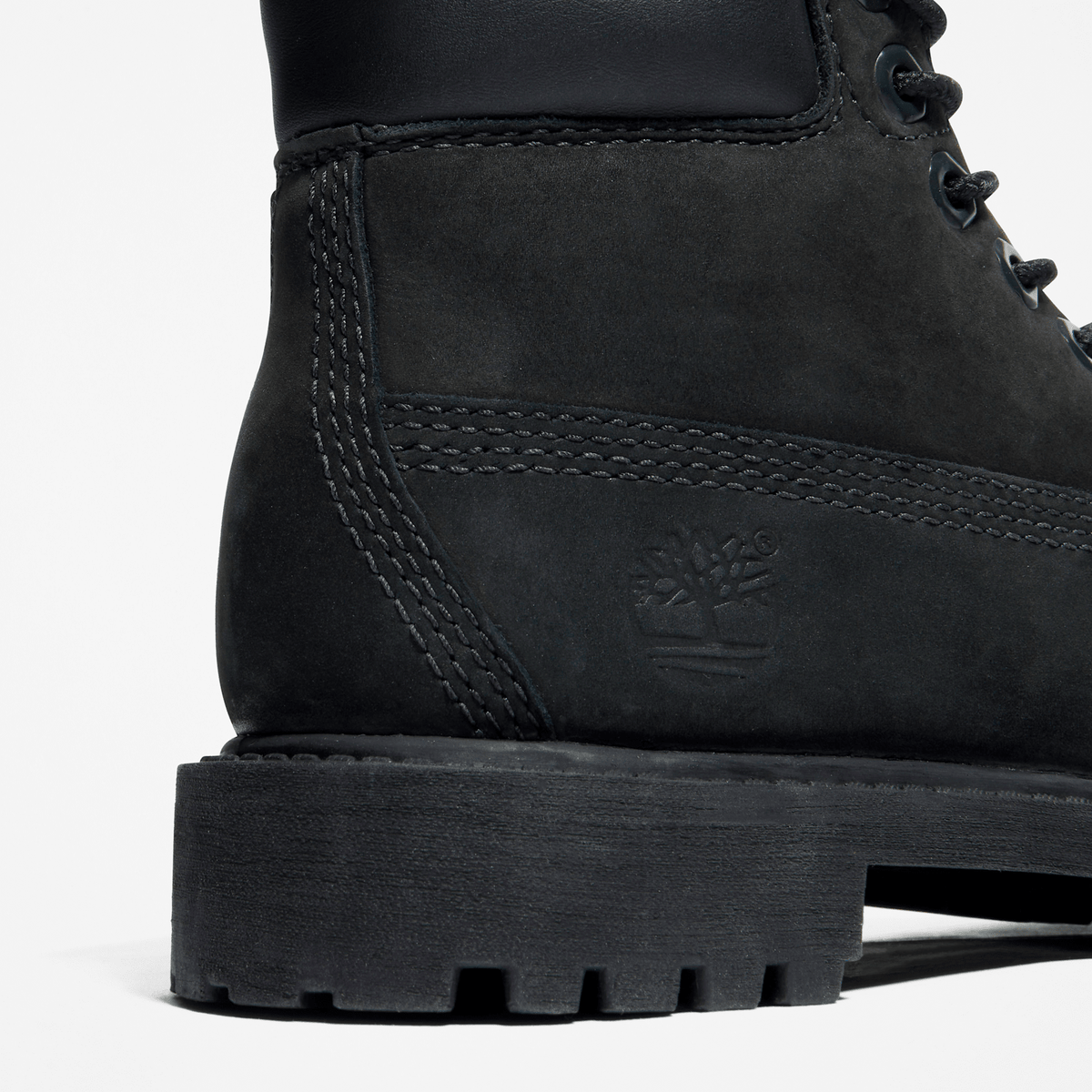 Youth Timberland Premium 6Inch Waterproof Boot TBL Black Nubuck ALT7